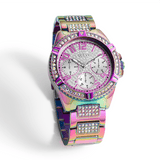 Buy Shop Guess Lady Frontier Diamonds Silver Dial Multicolor Steel Strap Watch for Women - GW0044L1 USA Online