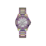 Buy Shop Guess Lady Frontier Diamonds Silver Dial Multicolor Steel Strap Watch for Women - GW0044L1 USA Online