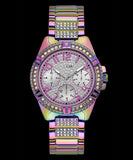 Buy Shop Guess Lady Frontier Diamonds Silver Dial Multicolor Steel Strap Watch for Women - GW0044L1 USA Online