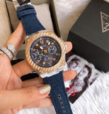 Buy Shop Guess Legacy Analog Blue Dial Blue Denim Strap Watch for Men - W1058G1 USA Online