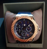 Buy Shop Guess Legacy Analog Blue Dial Blue Denim Strap Watch for Men - W1058G1 USA Online