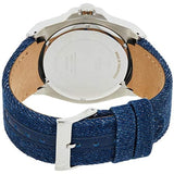 Buy Shop Guess Legacy Analog Blue Dial Blue Denim Strap Watch for Men - W1058G1 USA Online