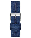 Buy Shop Guess Legacy Analog Blue Dial Blue Denim Strap Watch for Men - W1058G1 USA Online