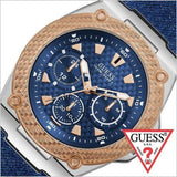 Buy Shop Guess Legacy Analog Blue Dial Blue Denim Strap Watch for Men - W1058G1 USA Online
