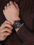 Buy Shop Guess Legacy Black Dial Black Rubber Strap Watch For Men - W1048G2 USA Online