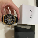 Buy Shop Guess Legacy Black Dial Black Rubber Strap Watch for Men - W1049G5 USA Online