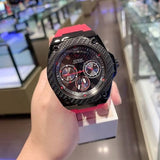 Buy Shop Guess Legacy Black Dial Red Silicone Strap Watch for Men - W1049G6 USA Online