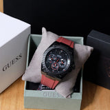 Buy Shop Guess Legacy Black Dial Red Silicone Strap Watch for Men - W1049G6 USA Online