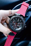 Buy Shop Guess Legacy Black Dial Red Silicone Strap Watch for Men - W1049G6 USA Online