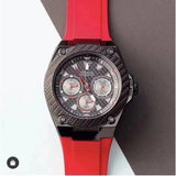 Buy Shop Guess Legacy Black Dial Red Silicone Strap Watch for Men - W1049G6 USA Online