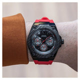 Buy Shop Guess Legacy Black Dial Red Silicone Strap Watch for Men - W1049G6 USA Online