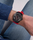 Buy Shop Guess Legacy Black Dial Red Silicone Strap Watch for Men - W1049G6 USA Online