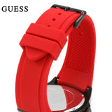 Buy Shop Guess Legacy Black Dial Red Silicone Strap Watch for Men - W1049G6 USA Online