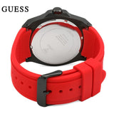 Buy Shop Guess Legacy Black Dial Red Silicone Strap Watch for Men - W1049G6 USA Online