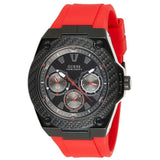 Buy Shop Guess Legacy Black Dial Red Silicone Strap Watch for Men - W1049G6 USA Online