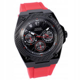 Buy Shop Guess Legacy Black Dial Red Silicone Strap Watch for Men - W1049G6 USA Online