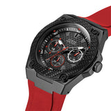Buy Shop Guess Legacy Black Dial Red Silicone Strap Watch for Men - W1049G6 USA Online