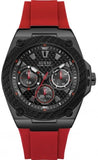 Buy Shop Guess Legacy Black Dial Red Silicone Strap Watch for Men - W1049G6 USA Online