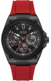 Buy Shop Guess Legacy Black Dial Red Silicone Strap Watch for Men - W1049G6 USA Online