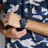 Buy Shop Guess Legacy Blue Dial Blue Rubber Strap Watch for Men - W1049G7 USA Online
