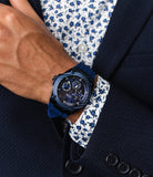 Buy Shop Guess Legacy Blue Dial Blue Rubber Strap Watch for Men - W1049G7 USA Online