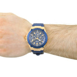 Buy Shop Guess Legacy Blue Dial Blue Silicone Strap Watch For Men - W1049G2 USA Online