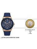 Buy Shop Guess Legacy Blue Dial Blue Silicone Strap Watch For Men - W1049G2 USA Online