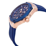 Buy Shop Guess Legacy Blue Dial Blue Silicone Strap Watch For Men - W1049G2 USA Online