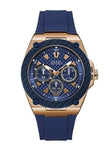 Buy Shop Guess Legacy Blue Dial Blue Silicone Strap Watch For Men - W1049G2 USA Online