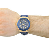 Buy Shop Guess Legacy Chronograph Blue Dial Blue Rubber Strap Watch For Men - W1049G9 USA Online