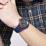 Buy Shop Guess Legacy Chronograph Blue Dial Blue Rubber Strap Watch For Men - W1049G9 USA Online