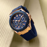 Buy Shop Guess Legacy Chronograph Blue Dial Blue Rubber Strap Watch For Men - W1049G9 USA Online
