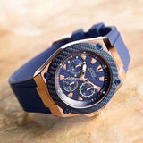 Buy Shop Guess Legacy Chronograph Blue Dial Blue Rubber Strap Watch For Men - W1049G9 USA Online