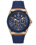 Buy Shop Guess Legacy Chronograph Blue Dial Blue Rubber Strap Watch For Men - W1049G9 USA Online