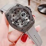 Buy Shop Guess Legacy Grey Dial Grey Silicone Strap Watch For Men - W1048G1 USA Online