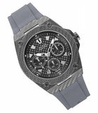Buy Shop Guess Legacy Grey Dial Grey Silicone Strap Watch For Men - W1048G1 USA Online