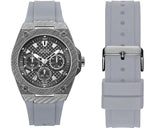 Buy Shop Guess Legacy Grey Dial Grey Silicone Strap Watch For Men - W1048G1 USA Online