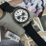 Buy Shop Guess Legacy White Dial Black Rubber Strap Watch For Men - W1049G3 USA Online