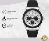 Buy Shop Guess Legacy White Dial Black Rubber Strap Watch For Men - W1049G3 USA Online