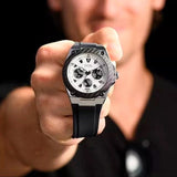 Buy Shop Guess Legacy White Dial Black Rubber Strap Watch For Men - W1049G3 USA Online