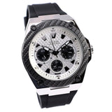 Buy Shop Guess Legacy White Dial Black Rubber Strap Watch For Men - W1049G3 USA Online