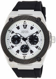 Buy Shop Guess Legacy White Dial Black Rubber Strap Watch For Men - W1049G3 USA Online
