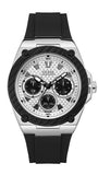 Buy Shop Guess Legacy White Dial Black Rubber Strap Watch For Men - W1049G3 USA Online