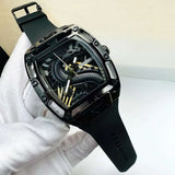 Buy Shop Guess Legend Analog Black Dial Black Rubber Strap Watch For Men - GW0648G1 USA Online