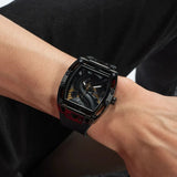 Buy Shop Guess Legend Analog Black Dial Black Rubber Strap Watch For Men - GW0648G1 USA Online