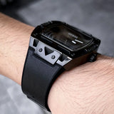 Buy Shop Guess Legend Black Dial Black Silicone Strap Watch For Men - GW0500G2 USA Online