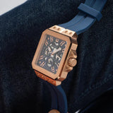 Buy Shop Guess Leo Chronograph Blue Dial Blue Silicone Strap Watch For Men - GW0637G3 USA Online