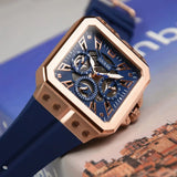 Buy Shop Guess Leo Chronograph Blue Dial Blue Silicone Strap Watch For Men - GW0637G3 USA Online