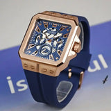 Buy Shop Guess Leo Chronograph Blue Dial Blue Silicone Strap Watch For Men - GW0637G3 USA Online