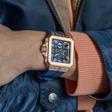 Buy Shop Guess Leo Chronograph Blue Dial Blue Silicone Strap Watch For Men - GW0637G3 USA Online